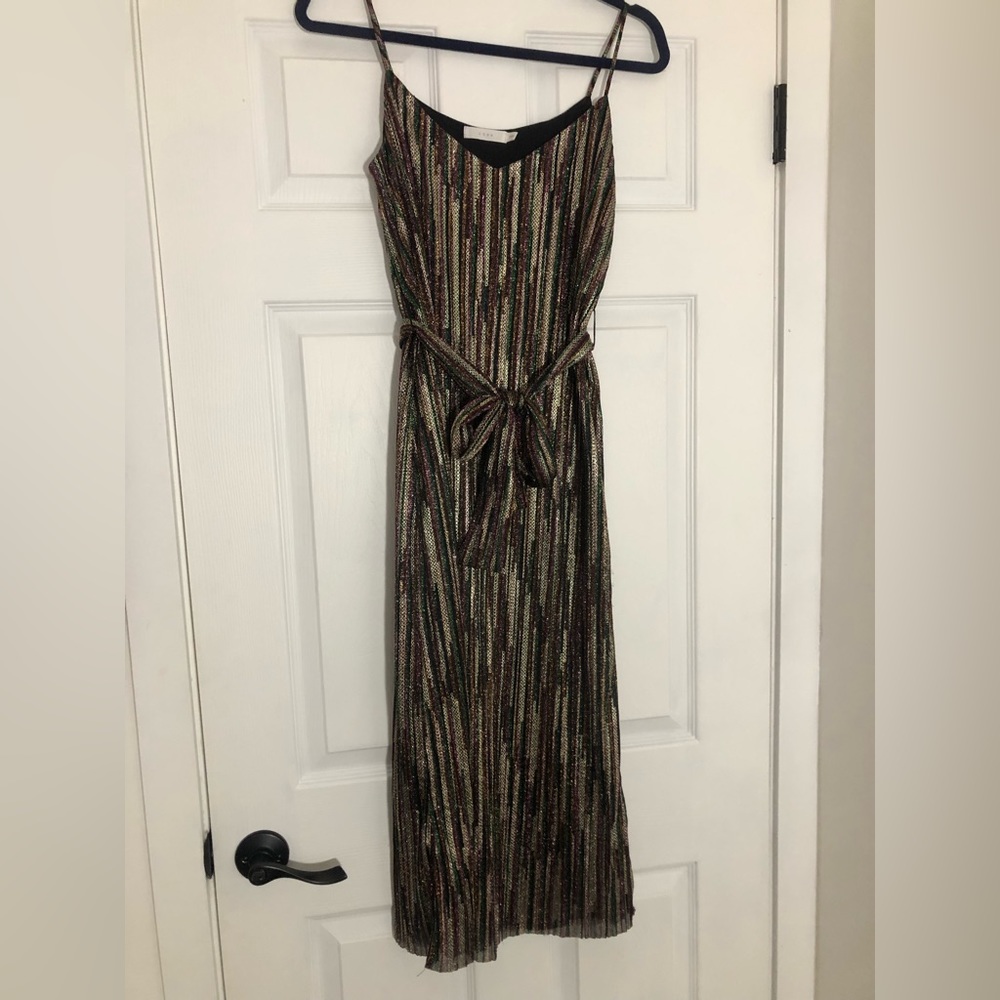 Lush Midi Dress Colorful Sequence